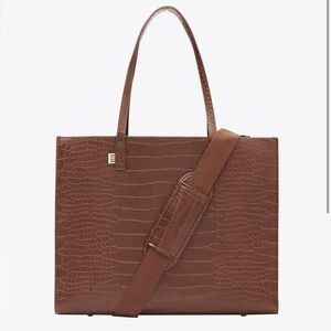 BEIS The Large Work Tote in Maple Croc, New with Tags